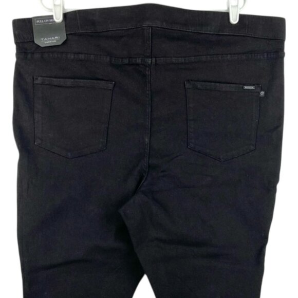 TAHARI Women's Ellie Pull-on Black Stretch Skinny Jeggings Plus Size 24W NWT - Picture 4 of 14